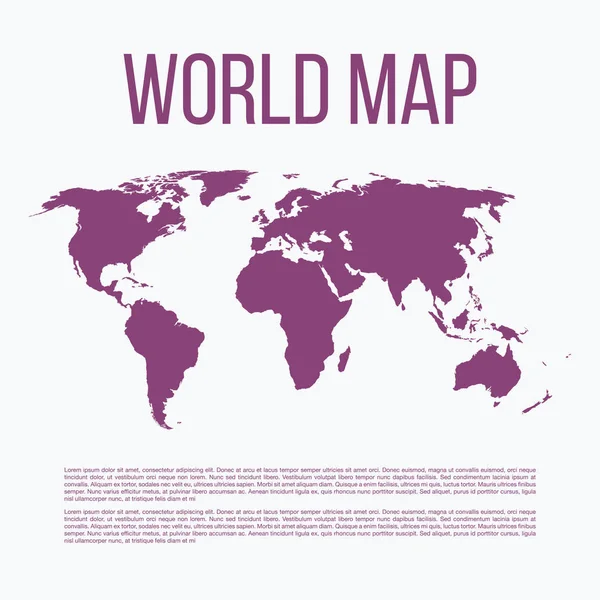 Illustrazione vettoriale di una mappa del mondo — Vettoriale Stock