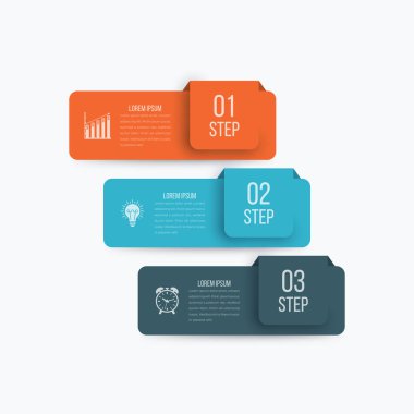 Vektör çizim infographics 3 seçenekleri