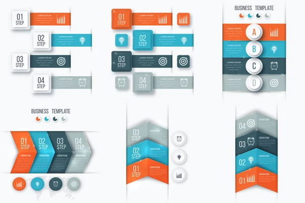 Set mit Infografiken — Stockvektor