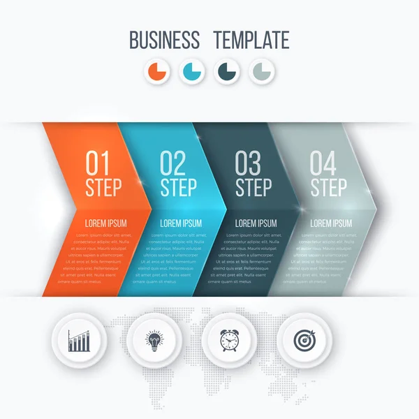 Шаблон бизнес-проекта со стрелками — стоковый вектор