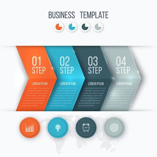 Шаблон бизнес-проекта со стрелками — стоковый вектор