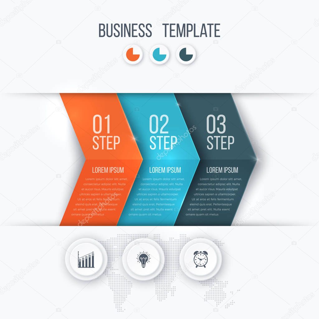 Business project template with arrows