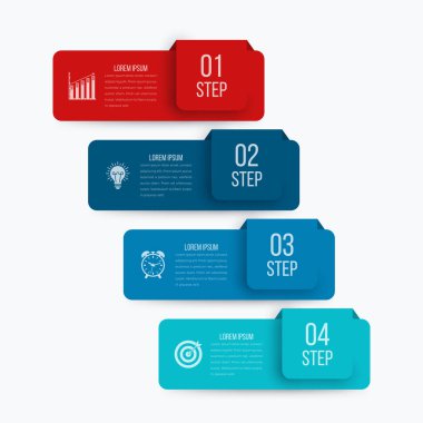 Vektör çizim infographics dört seçenekleri