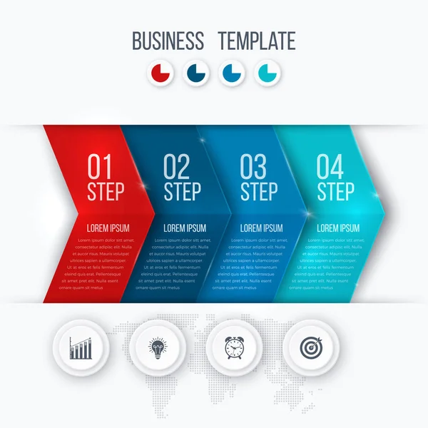 Business project template with arrows — Stock Vector