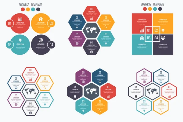 Sada s infografika — Stockový vektor