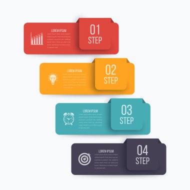 Vektör çizim infographics dört seçenekleri
