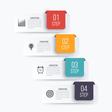 Vektör çizim infographics dört seçenekleri