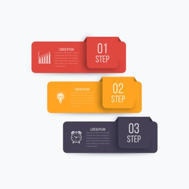 Vektör çizim infographics 3 seçenekleri