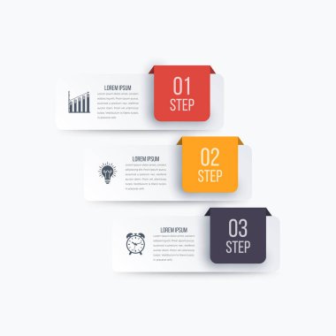 Vektör çizim infographics 3 seçenekleri