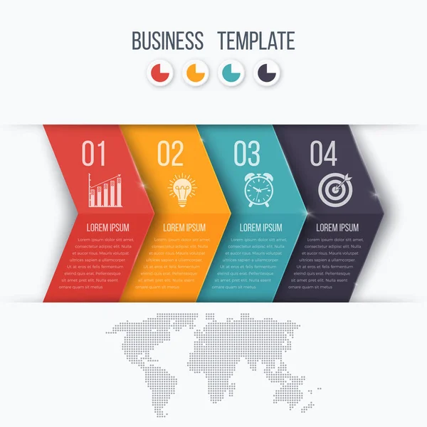 Шаблон бізнес-проекту зі стрілками — стоковий вектор