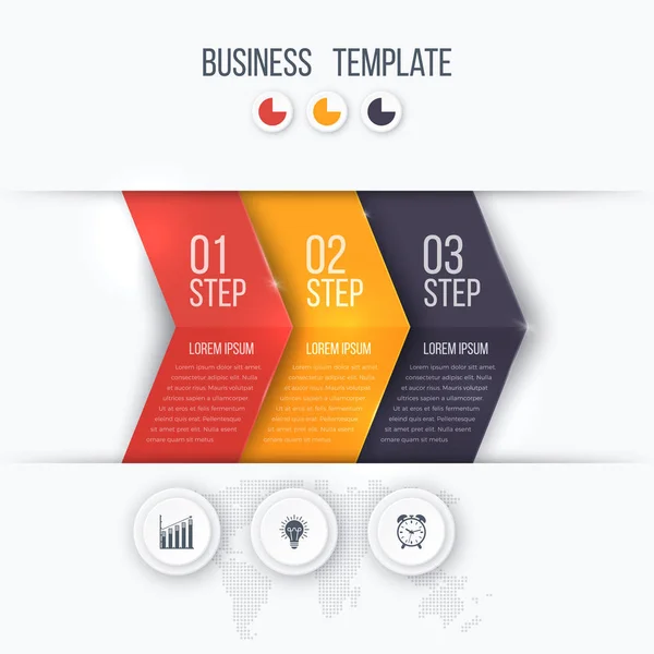 Шаблон бизнес-проекта со стрелками — стоковый вектор