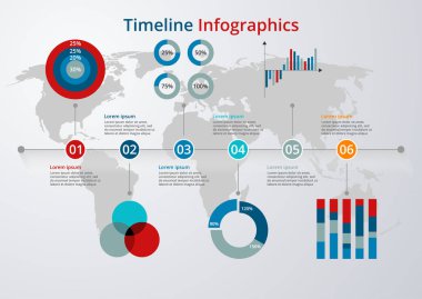 vektör çizim zaman çizelgesi. düz tasarım
