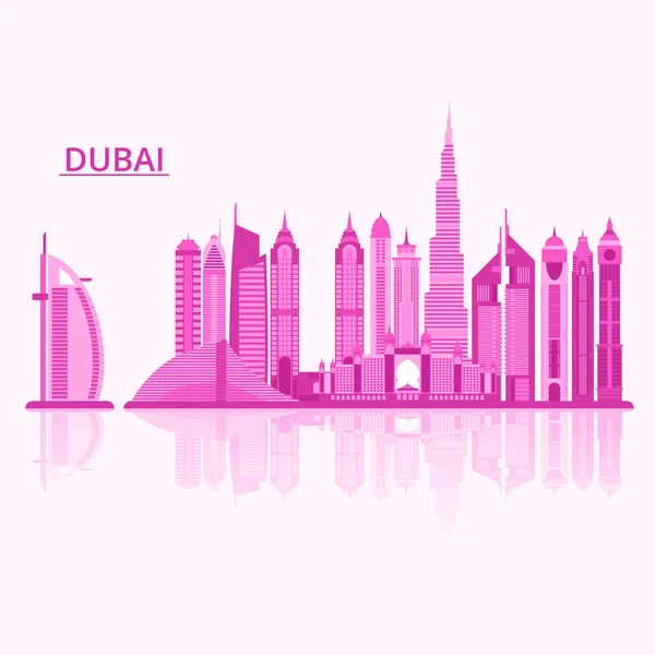 Векторні ілюстрації міста Дубаї — стоковий вектор