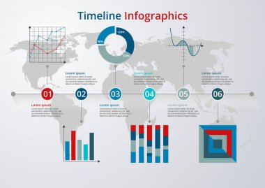 vektör çizim zaman çizelgesi. düz tasarım