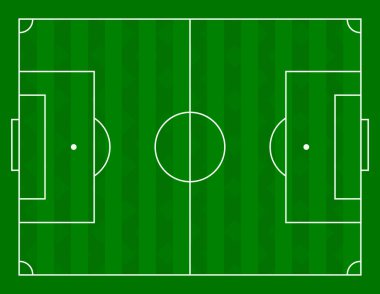 Bir futbol sahasının vektör illüstrasyonu