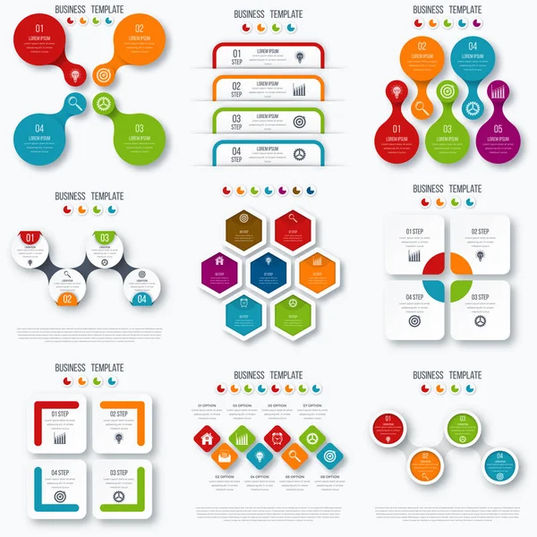 Set con infografías — Archivo Imágenes Vectoriales