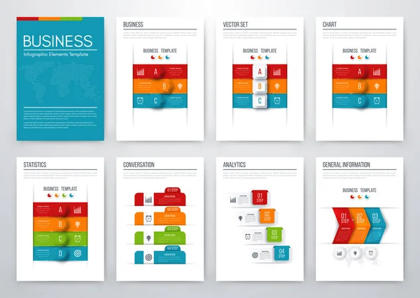 Set con infografías — Vector de stock