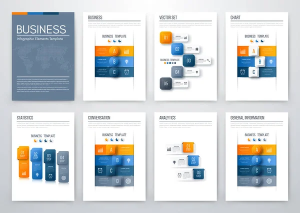 Set con infografías — Vector de stock