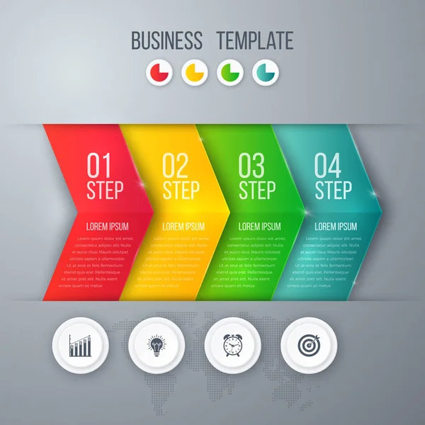 Business project template with arrows — Stock Vector