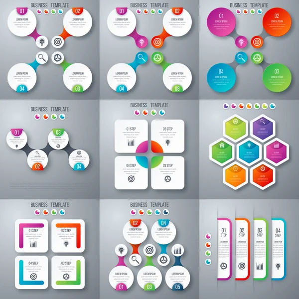 Set con infografías — Vector de stock