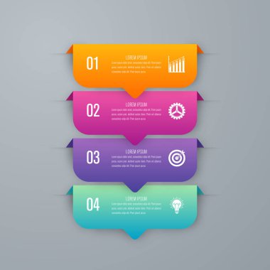 Vektör çizim infographics dört seçenekleri