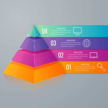 Vektör çizim infographics dört seçenekleri
