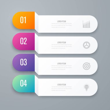 Vektör çizim infographics dört seçenekleri
