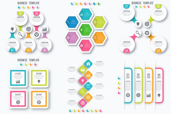 Set mit Infografiken — Stockvektor