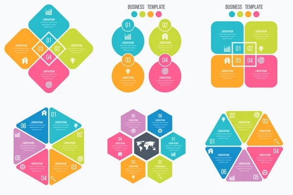 Conjunto com infográficos — Vetor de Stock