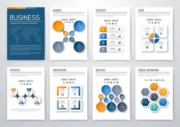 Set mit Infografiken — Stockvektor