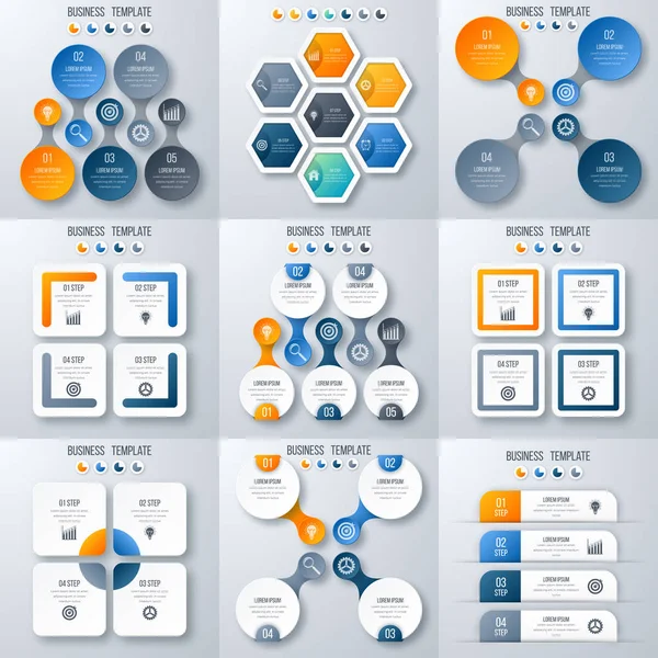 Set mit Infografiken — Stockvektor