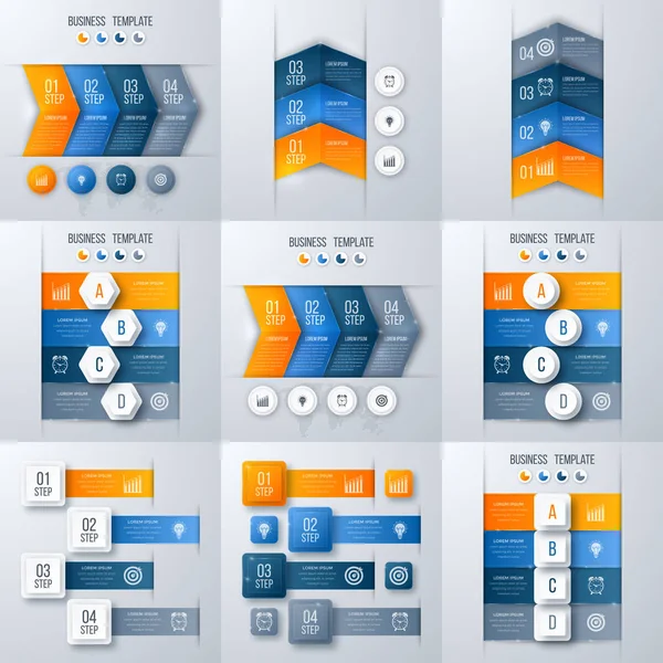 Set mit Infografiken — Stockvektor