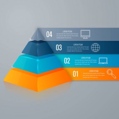 Vektör çizim infographics dört seçenekleri