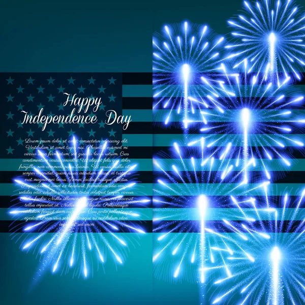 Fourth of July. Independence day greeting card — Stock Vector