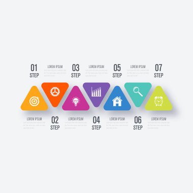 Infographic için vektör üçgenler
