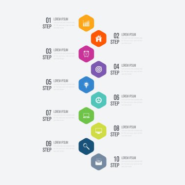 Infographic tasarım şablonu ve iş kavramı