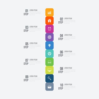 Infographic tasarım şablonu ve iş kavramı