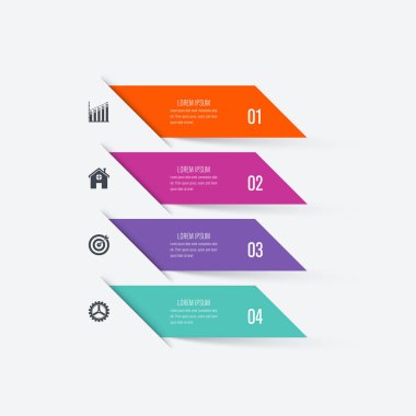 Vektör çizim infographics dört seçenekleri