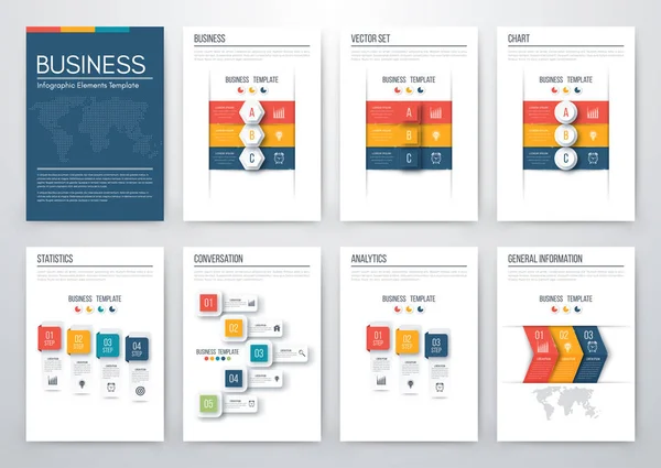 Set mit Infografiken — Stockvektor