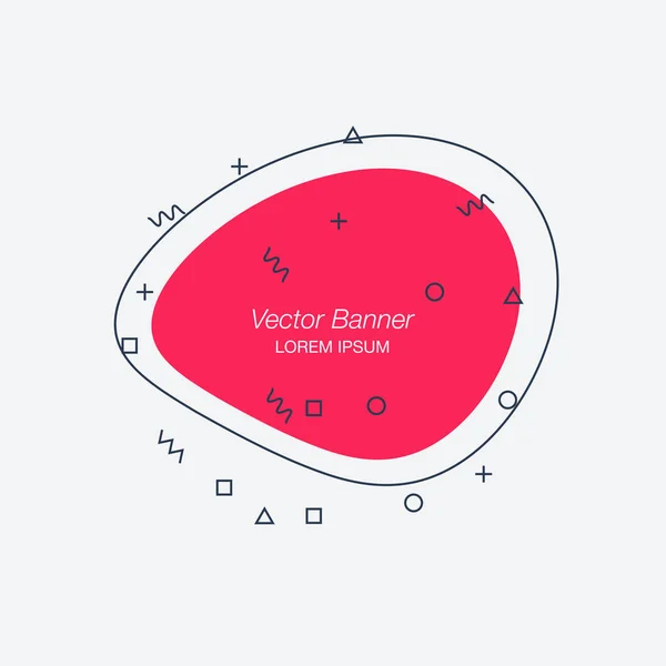 Trendi lapos geometriai vektor bannerek — Stock Vector