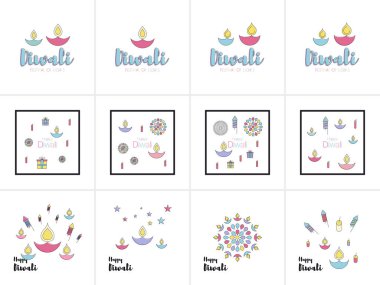 Mutlu Diwali metin tasarım