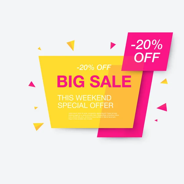 Weekend sale banner, special offer — Stock Vector