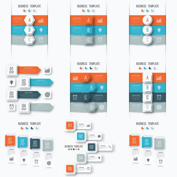 Set con infografías — Archivo Imágenes Vectoriales