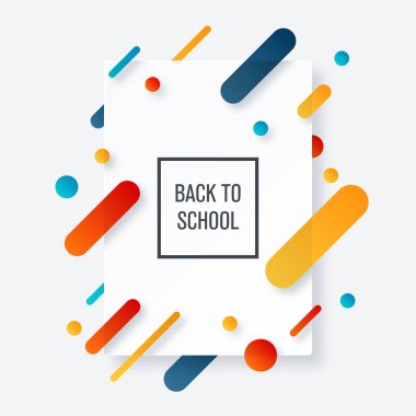 Geri okul afiş. Okul etiket