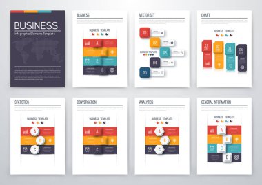 Renk öğelerini infographics için