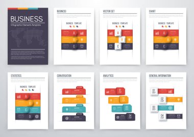 Renk öğelerini infographics için