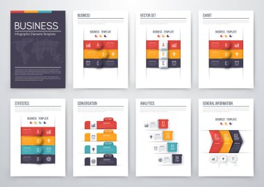 Renk öğelerini infographics için