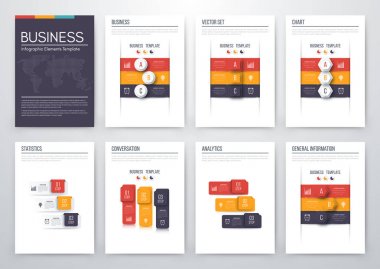 Renk öğelerini infographics için