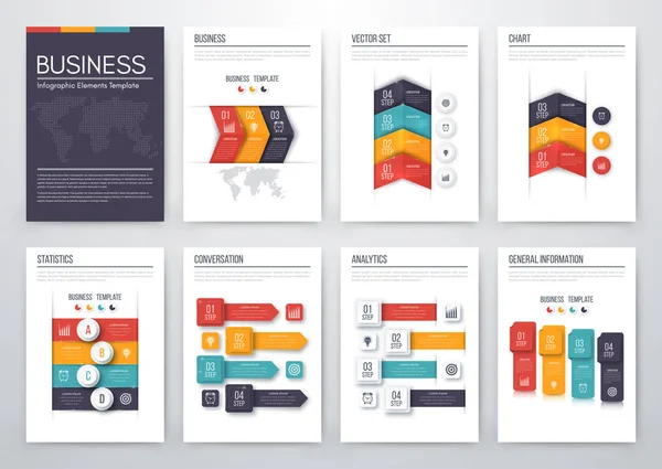 Elementos de cor para infográficos — Vetor de Stock