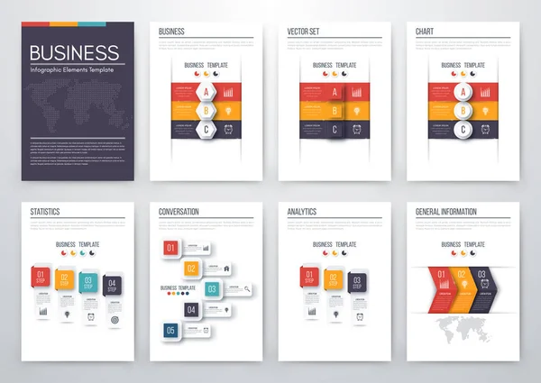 Elementos de color para infografías — Vector de stock